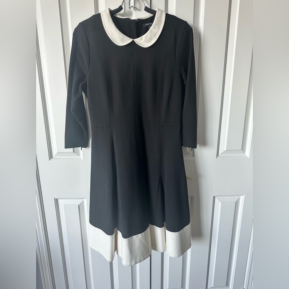 Classic Pink Tartan stretch fit and flare dress with white Peter Pan collar - Picture 1 of 6